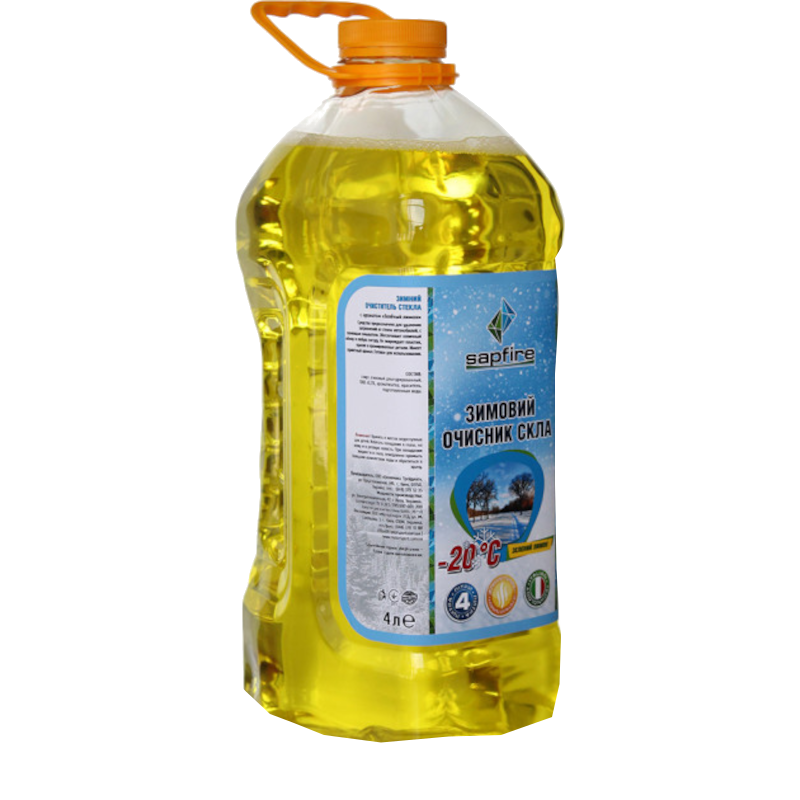 Рідина для склоомивача SAPFIRE, зимова, -20°C, 4л